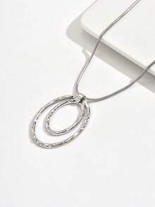 1 chiếc vòng cổ nơ cho phụ nữ, phong cách thời trang đa năng và thiết kế cao cấp, dây chuyền xương quai xanh tinh tế cho ngày lễ tình nhân - Bạc - Xem 7