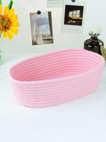 Oval Storage Basket, Solid Color Simple Style, Suitable For Living Room Desktop, Snacks, Fruits, Toy Storage, Entrance, Bathroom, Home Decoration, Can Store Cosmetics, Perfume, Glasses, Sunglasses, Photo Frames, Holiday Gift Basket (3 Pieces = S + M + L) Can Be Used As Valentine's Day Gifts - Beige - View 18