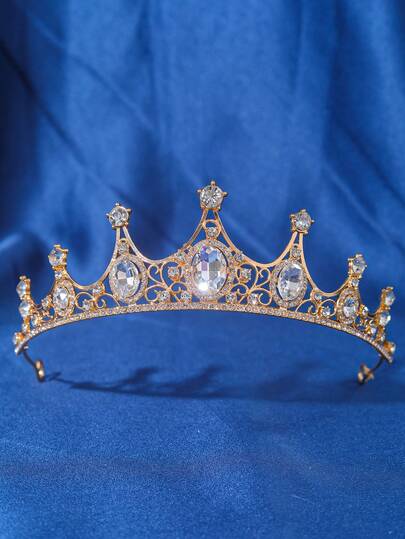 1pc Elegant Women's Fashion Alloy Crown Headband, Suitable For Wedding, Events, Party Hair Accessories