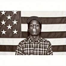 [ASAP Mob Tapestry]  BG18473 ASAP Mob Rocky Flag <Long.Live. A$AP> Album Tapestry Black & White Plaid Design, Hip Hop Art,  Durable Fabric With 4 Metal Gromme, Indoor/Outdoor Music-Themed Wall Decor, Rock And Roll Decor, Urban Style Hip-Hop Fan Gift For Birthday Christmas Halloween. Valentine's Day Music Festival - 彩色 - 查看 3