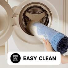 1pc Dajang Plush Bath - Non-Slip, Absorbent, Washable Polyester With TPR Backing, Beach & Footprint Design, Bathroom & Home Decor,, Bathroom, Bathroom Abstract, Bathroom Accessory