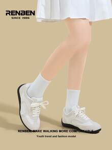 RENBEN 1 par de zapatillas de estilo retro con cordones y bloques de color para mujer, zapatos deportivos planos, casuales, suaves, ligeros y transpirables, zapatos de carreras de moda, nueva llegada primavera/otoño 2025