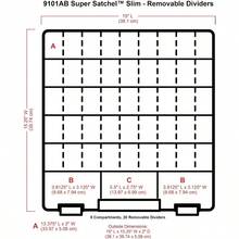 9101AB Satchel Slim with Removable Dividers, Art Organizer, 1 Plastic Storage Case, - Compartimentos divididos - Ver 4