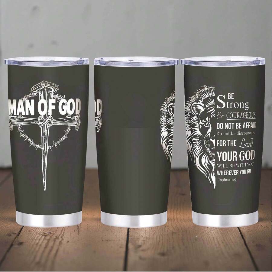 1pc 20 Oz Stainless Cup, Sublimation Mug, Rust Resistant Stainless Steel Ensures Longevity, Coffee Bar Accessory, Enjoying Lemonade While Sunbathing At The Beach, Hot And Cold, Incensed Spirituality Tri