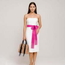 Y2K Sequined Colorful Skinny Scarf For Women – Lightweight Rave Neck Scarf, Festival Head Wrap Or Belt Accessory{"Color_name":"Pink"} - 多色1 - 查看 6