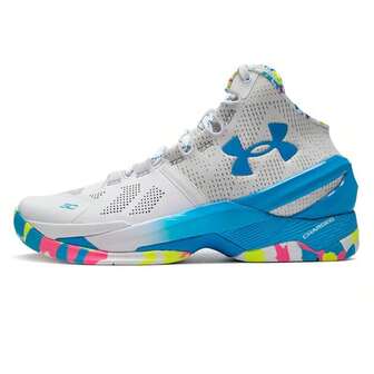 Under Armour Zapatillas deportivas casuales con amortiguación para exteriores CURRY 2 SPLASH PARTY 3026282-100, unisex