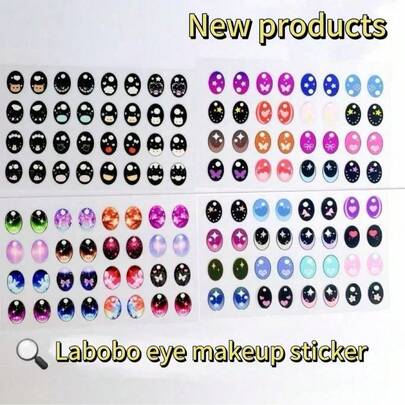 [Solo pegatina] Pegatina de ojos de muñeca de contacto de colores DIY de 10*14 mm para muñecas de 1a y 3a generación, maquillaje de ojos, pegatina de ojos planos (adecuada solo para muñecas de 1a y 3a generación)