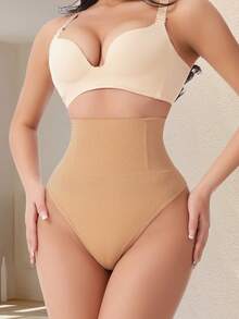 High Waist Seamless Shaping Panties For Women, Tummy Control, Butt Lifting, Waist Slimming Shapewear - Bronze - View 2