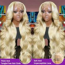 NARNI 613 Body Wave Lace Front Wig Human Hair 250% Density 13x4 HD Blonde Wig Human Hair Glueless Blonde Body Wave Lace Front Wigs Human Hair Pre Plucked 613 HD Lace Frontal Wig For Women - S613 - 查看 8