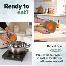 2 - Cup Silicone Freezer Trays With Lids U2013 Meal Prep, And Easy Freezing - Meal Prep Container Molds Soup, Leftovers Green, 2 Pack - Xanh lá cây + 2 gói - Xem 6