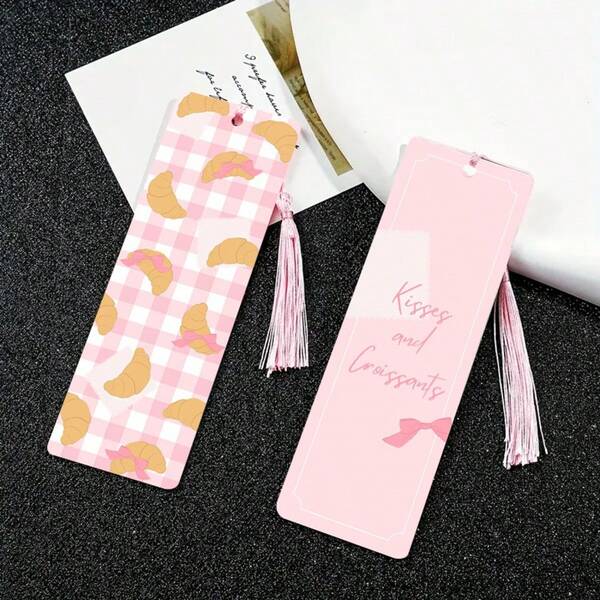 2 piezas de elegantes marcapáginas de cuerno de buey con diseño de mariposa y colores vibrantes - Marcapáginas duraderos y de doble cara para lectura, marcado de páginas, ideal para amantes de los libros, regalos de Halloween y Navidad, suministros para el hogar/oficina/estudio, incluye 2 borlas de colores aleatorios