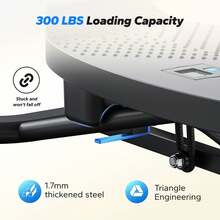 MERACH Balance Board With Resistance Bands, Portable Ski Balancing Machine Featuring LCD Monitor, 300 Lbs Capacity Gibbon Balance Trainer For Full Body Workout - 黑色 - 查看 5