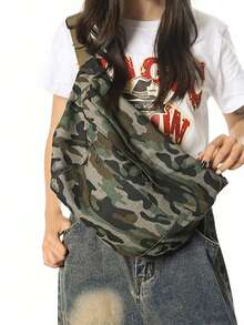 Damen Leopard Muster Brusttasche, modische Umhängetasche für Herbst/Winter, sportliche multifunktionale Hüfttasche