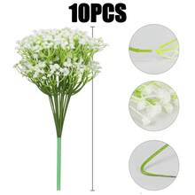 100支仿真满天星花，假满天星，玫瑰满天星仿真花，满天星盆栽，满天星花，满天星仿真花束，适用于婚礼新娘捧花、家居装饰、婚礼派对家居装饰DIY配件、情人节、礼物、毕业典礼 - 塑料花！圣诞家居装饰 - 綠色 - 查看 12