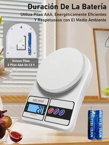 2/4/6 pcs Báscula Digital De Cocina Gramera Pesa De 1 Gramo A 10 Kilos - 6 piezas - Ver 9