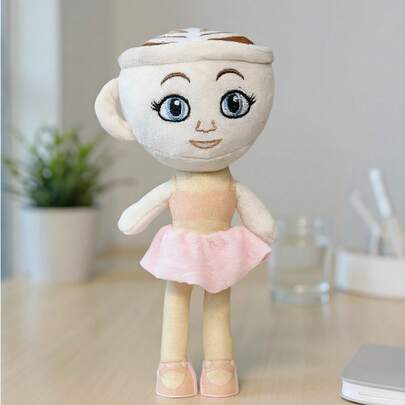 Búp bê nhồi bông Goo Goo Gaa Gaa Sahur hình vũ công ba lê và cà phê cappuccino, cao 25cm/9.84in, quà tặng sáng tạo, thích hợp cho tiệc sinh nhật trẻ em, trang trí phòng bé gái, sưu tập, quà tặng cho gia đình, bạn bè, búp bê trẻ em, quà Giáng sinh, quà Halloween, quà nhét vào tất Giáng sinh, quà sinh nhật, quà kỷ niệm, quà ngày thiếu nhi.