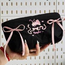 Bolsa de lápices con lazo lindo, de gran capacidad y multifuncional. Estuche para lápices con diseño de gato o perro de dibujos animados. Organizador de papelería para estudiantes, escuela y oficina