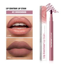 lakerain Delineador de labios mate y lápiz labial 2 en 1, color de larga duración, tono nude, a prueba de manchas, mejora la forma de  labios, a prueba de sangrado - Multicolor - Ver 18
