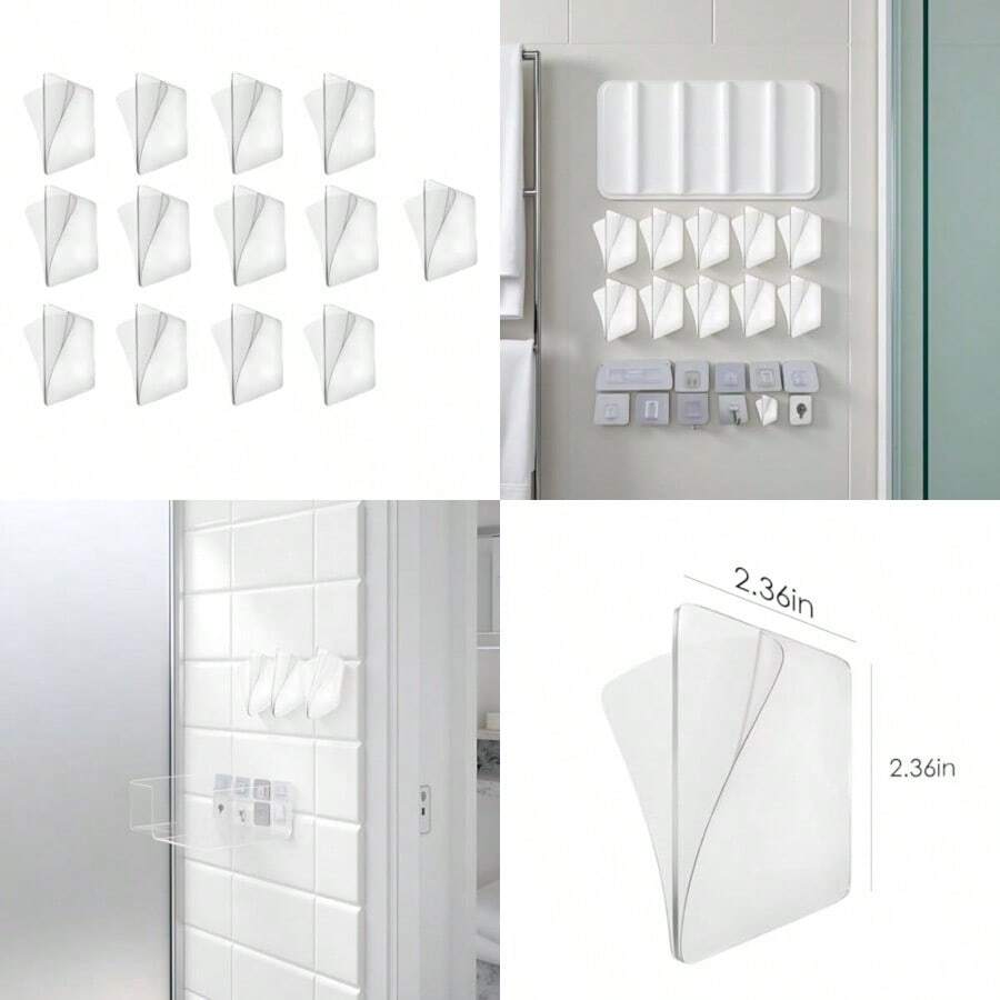 10Pcs Transparent Wall Mounted Replacement Sticky Pads For Kitchen ...