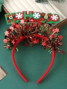 1pc Children's Letter Color Bar Christmas Headband Party Christmas Performance Headwear, Suitable For Daily Use By Children During Christmas