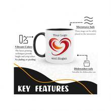 11 Oz Personalized Coffee Mug, Custom Picture Text Or Logo Ceramic Mug, Customized Gift For Men, Women, Taza Personalizada With Photo And Words - Black - View 2