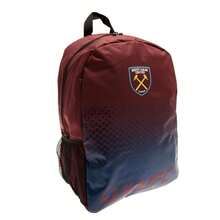 West Ham United FC Fade Design Backpack (Claret/Blue) - 100% Polyester - (TA5967) - Red - View 1