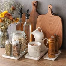 8 Bathroom Trays - Ceramic Vanity Tray Bathroom - Small Ceramic Tray - Kitchen Soap Trays - Porcelain Dispenser Organizer Kitchen Bathtub Counter White