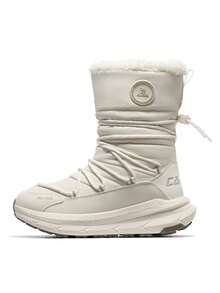 CAMEL CROWN Ladies' Casual Snow Boots, Winter Outdoor Snow Boots High Top Women's Shoes Non-Slip Waterproof Padded Warm Cotton Shoes - Ivory - View 1