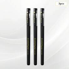 WUQIANNIAN paquete de 3/6/12 bolígrafos de firma de negocios negros, tinta negra, punta de 0.5mm, textura mate premium, tinta brillante de alta calidad, escritura suave, temporada de vuelta a clases