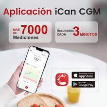 Sinocare 15-Day Continuous Glucose Monitoring System, Fewer Finger Pricks, With ICan CGM APP, Output Every 3 Minutes, Blood Glucose Meter, 1 Piece * ICan CGM - 1 cái - Xem 4