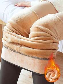 1pc 80g/220g/300g Women's Sexy Sheer Black Tights, Thermal Lined Pantyhose, Business & Sexy, Plus Size Leggings, Warm Lining Tights, Warm Leggings, Christmas Gift, Valentine's Day - Translucent Black - View 6