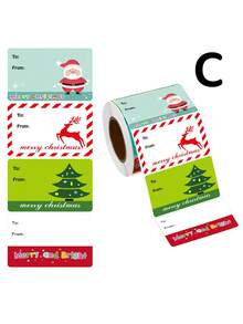 200 peças/500 peças Etiqueta Adesiva de Presente de Natal (3,8 x 5 cm), Pode Escrever, Etiquetas Decorativas Multiuso Autoadesivas para Feriados, Usadas para Embalagem de Presentes de Natal, Etiquetas Autoadesivas Universais para Uso Diário, Vários Estilos, Decoração de Natal, Natal, Artesanato de Natal
