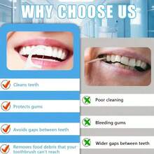 Plastic Toothpicks And Floss Disposable Dental Care Tool Smooth High Tension Floss Effectively Cleans Between Teeth Removes Food Particles Essential For Oral Hygiene