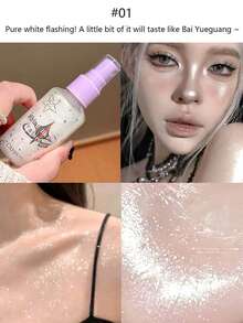 Cappuvini 1 件装珠光全身闪光喷雾、面部和肩部高光液 - 彩色 - 查看 7