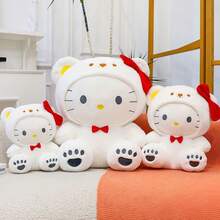 Hello Kitty 毛绒公仔变身白熊，Kitty 猫睡娃娃枕头，沙发垫，生日礼物 - 白色 - 查看 6