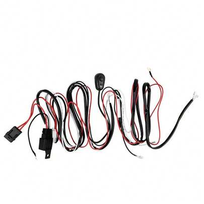 LED Light Bar Wiring Harness Kit - 1 Lead Heavy Duty 12V On Off Switch Power Relay Blade Fuse For Off Road LED Fog Work Light
