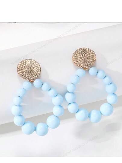 1 par de brincos de acrílico coloridos, versáteis e modernos, estilo gota, para mulheres no dia a dia, para viagens, festas e eventos, 2025