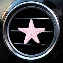 Clip parfumé pour aération de voiture, motif créatif de bande dessinée. Clip de décoration pour aération de climatisation de voiture en forme d'étoile de mer en résine (sans parfum inclus)