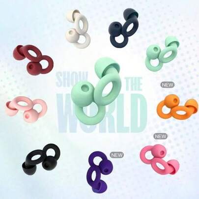 1 Pair Of Reusable Silicone Earplugs, 24dB Noise Reduction, Washable Earplugs For Sleeping And Swimming, Comfortable And Pain-Free.