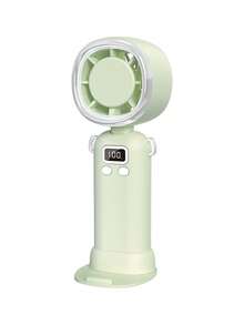 AOYI 1pc Eyelash 2600mah Rechargeable Portable Handheld 100-Speed Adjustable High-Power Foldable Mini Fan With USB Charging Cable & Lanyard - Multicolor - View 9