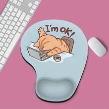 Mouse Pad With Wrist Support, Ergonomic Mouse Pad With Wrist Rest, Comfortable Mouse Pad With Smooth Wrist Rest, Mouse Pad Suitable For Non-Slip Base, Computer, Laptop, Office And Home Use - 9.06*7.48*0.79英寸 - 查看 5