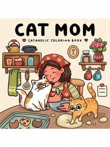 [Mamãe Gato - Livro de Colorir com 24 Páginas] Novo Livro de Colorir para Alívio de Estresse e Cura para Amantes de Gatos, Brinquedo de Alívio de Estresse para Adultos, Brinquedo Educacional para Crianças, Adequado para Famílias, Volta às Aulas, Temporada de Formatura, Dia dos Pais, Dia das Crianças, Livro de Colorir, Padrões Bonitos, Linhas Claras, Livro de Colorir, Desenho e Pintura, Halloween, Natal