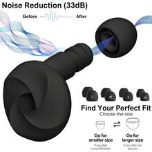 Tapones de silicona suaves - Super cómodos, tapones de oído reutilizables para reducir el ruido, para dormir, concentración profunda, viajes, sensibilidad | Protección auditiva flexible | Ajuste personalizable | Reducción de ruido de 30dB (SNR) - Multicolor - Ver 2