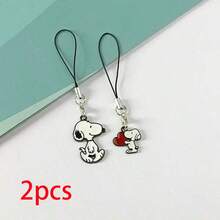 1pc/2pcs Snoopy Cartoon Collaboration Snoopy Phone Rope Fish Silk Thread Hanging Rope Girlfriend Couple Parent Child Personalized Anime Jewelry (Style Random)