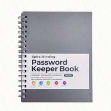 1PC Password Participation Book, Alphabetically Ordered Password Diary And Organizer, Personalized Password Log In 4.7-Inch X 6.1-Inch Mini Size With University Level Grid Pages, Perfect For Home And Office Organizations - 灰色 - 查看 12