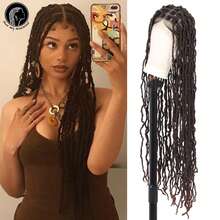 40 Inch Full Lace Square Braid Wig, Women's Braided Wig With Baby Hair, Synthetic Lace Front Braid Wig, Suitable For Everyday Wear - Multicolor - View 4