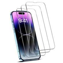 3pcs Shockproof Tempered Glass Screen Protector, Compatible With IPhone 15/15 Plus/15 Pro/15 Pro Max, Ideal Gift For Birthday Or Friends, Made Of Tempered Glass, Fully Covering Phone Screen, Waterproof, Anti-Shock, Anti-Scratch, Anti-Fingerprint - Clear - View 7