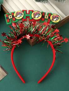 1pc Children's Letter Color Bar Christmas Headband Party Christmas Performance Headwear, Suitable For Daily Use By Children During Christmas