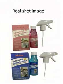 jakehoe 便捷浴室清洁剂,一次性浴室玻璃及水槽清洁剂,适用于家用浴缸、玻璃淋浴房、不锈钢水槽、水龙头、花洒。可去除污垢和水垢。新旧款随机发货(新年、斋月等节日),可作为礼物送给好友。 - 彩色 - 查看 5