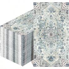 Pcs Vintage Boho Napkins Paper Guest Towels 2 Ply Decoupage Napkins Disposable Decorative Hand Towel Bathroom Kitchen Fall Wedding Party DinnerOrange And Blue